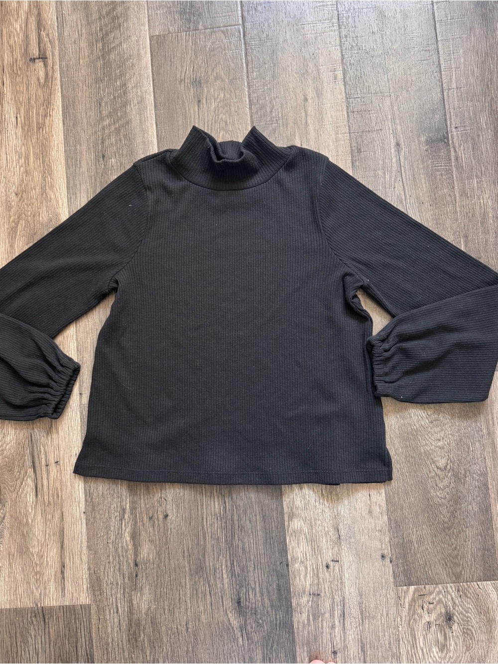 Madewell Black Ribbed Turtleneck Sweater